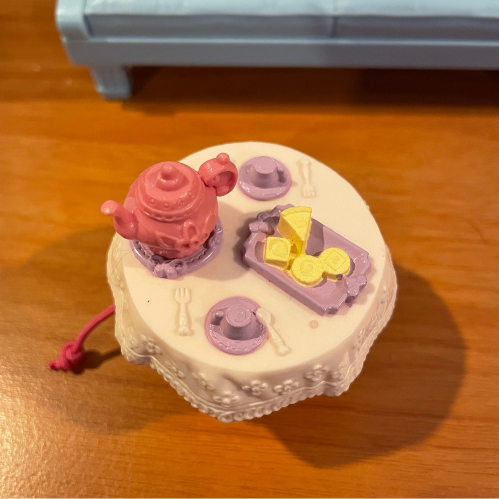 Fisher-Price Loving Family Furniture Lot – Blue Sofa, 2 Chairs, Tea Party Table - Picture 3 of 7